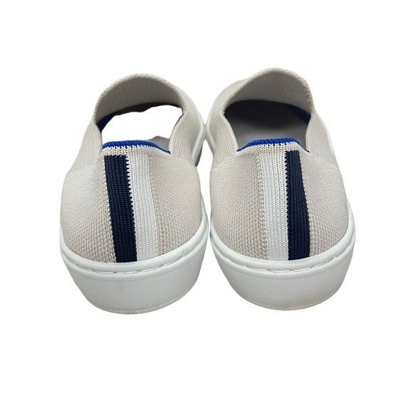 Rothy's Cream and Blue Slip-On Sneakers - Picture 3 of 9